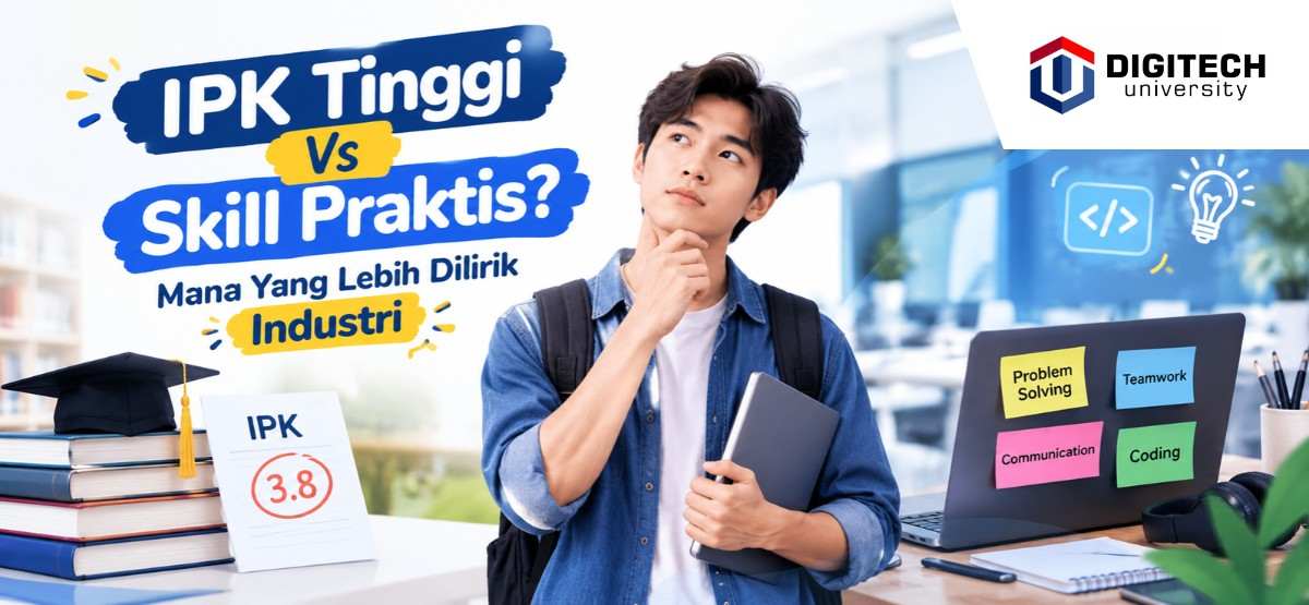 thumbnail article digitech university: IPK Tinggi Vs Skill Praktis? Mana Yang Lebih Dilirik Industri: Universitas Swasta di Bandung