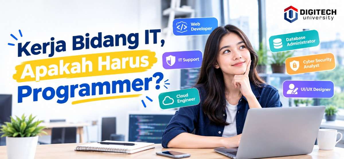 thumbnail article digitech university: Kerja Bidang IT, Apakah Harus Programmer: Universitas Swasta di Bandung